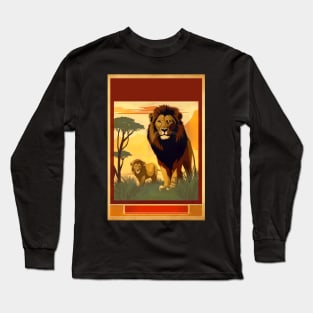 vintage travel of africa Long Sleeve T-Shirt
